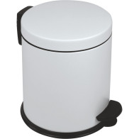 Round trash can 5L white set of 8 pieces