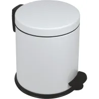 Round trash can 5L white set of 8 pieces