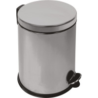 Runder Edelstahl-Mülleimer 12L, 6er-Set, elegant