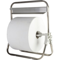 Practical sturdy wall-mounted or free-standing industrial roll holder