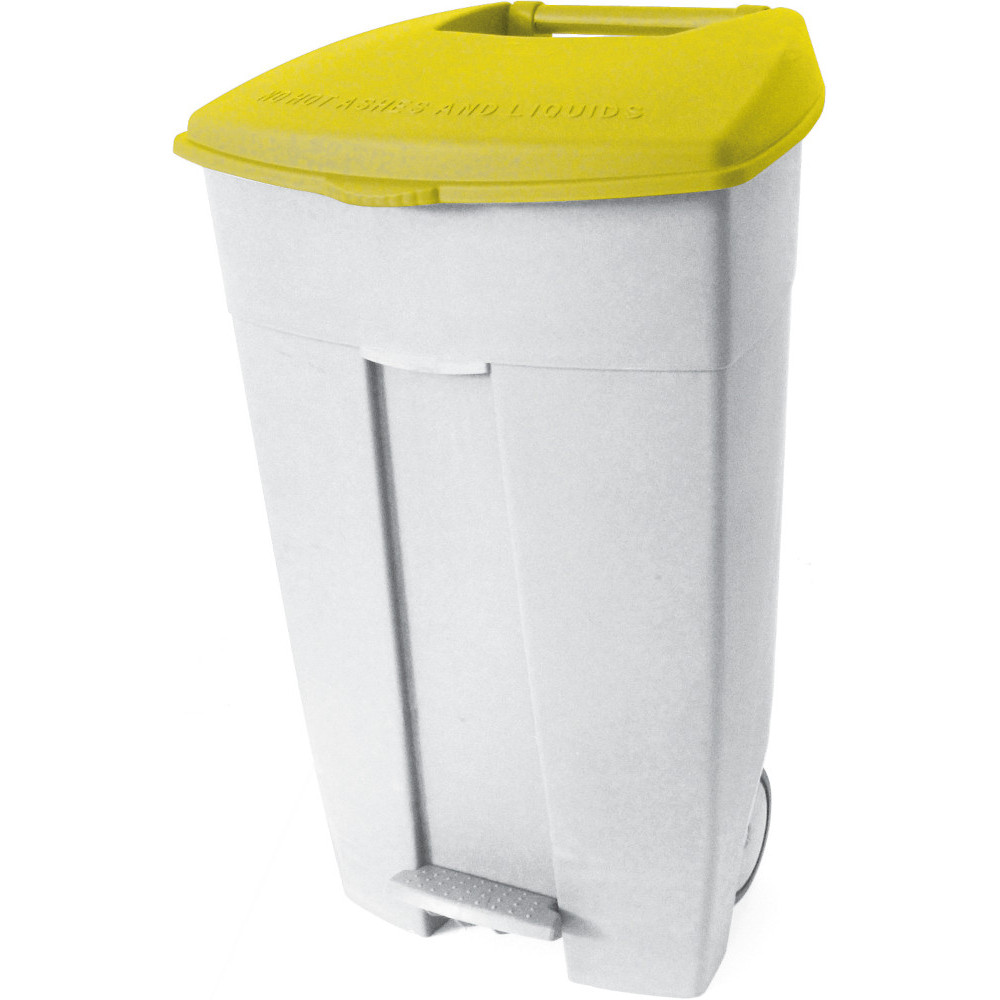 Praktischer gelber 120L mobiler Tretcontainer aus Kunststoff Praktischer gelber 120L mobiler Tretcontainer aus Kunststoff