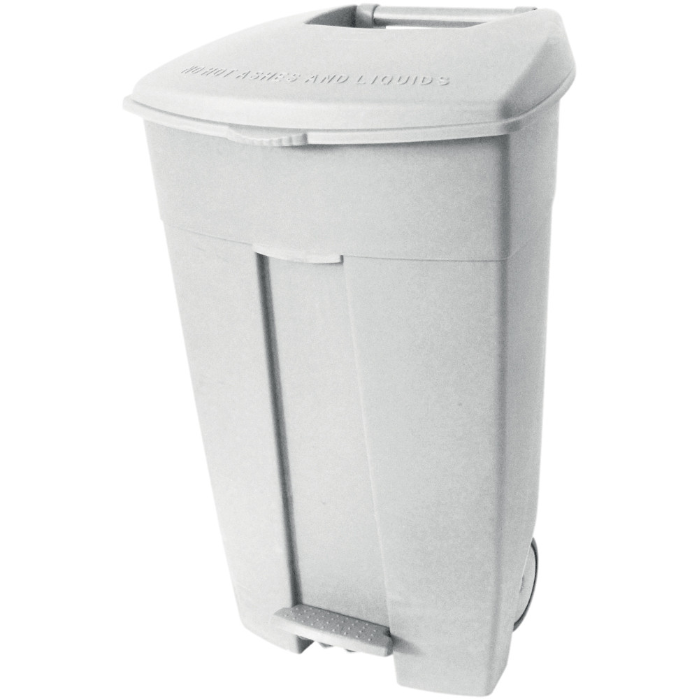 White mobile plastic pedal container 120L set of 3 White mobile plastic pedal container 120L set of 3