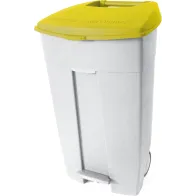 Yellow 120L mobile pedal containers in a set of 3