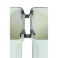 Set of connectors to stabilize recycling bins 60L-80L
