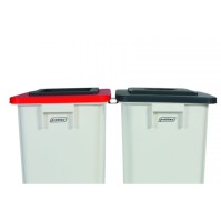 Set of connectors to stabilize recycling bins 60L 80L