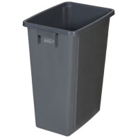 60L gray recycling bin for paper and plastic waste