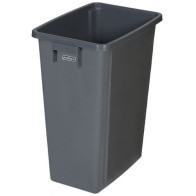 60L gray recycling bin for paper and plastic waste