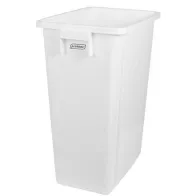 60L white recycling collection bin for selective sorting