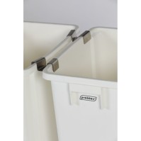 60L white recycling collector, elegant and practical, indoor and outdoor