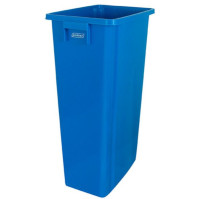 Robuster blauer 80-Liter-Papierkorb, praktisch für den Außenbereich und den Innenbereich