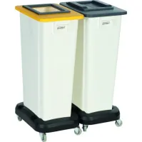 White 80L recycling bin for waste collection