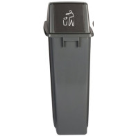 80L collection bin push lid for miscellaneous waste