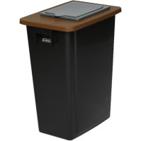 Configurable and customizable 60L black recycling bin