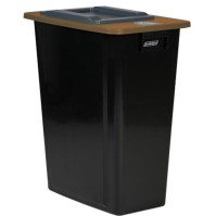 60L black recycling bin configurable multiple colors options