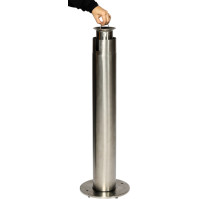 Eleganter XXL-Aschenbecher aus schwarzem Edelstahl
