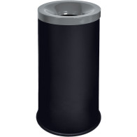 Elegant tri-selective 50L black-grey fire-resistant bin
