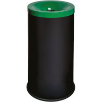 90L black and green tri-selective fire basket