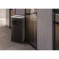 Rectangular ashtray bin 27 litres black steel