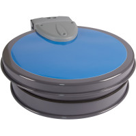 Wall mount for 110L trash bags, blue cover