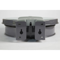 Wall mount for 110L trash bags, red lid included