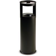 Elegant 25L fire-resistant black sand ashtray basket