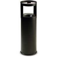 Eleganter feuerbeständiger Aschenbecherkorb aus schwarzem Sand mit 25 Litern Fassungsvermögen