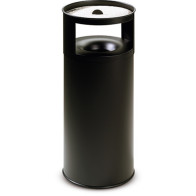 75L black fire-resistant ashtray basket with sand