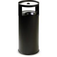 75L black fire-resistant ashtray basket with sand