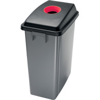 Red selective sorting bin 60L round opening