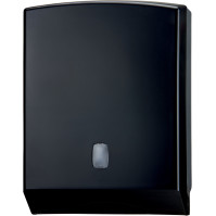 Compact wall-mounted dispenser for C Z M hand towels