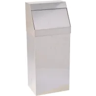 Industrial bin "push" shiny stainless steel 50 litres: elegant and practical design for professional use.