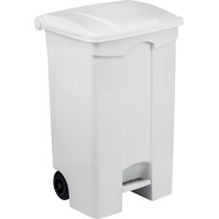 Mobile container 90L white pedal set of three pieces