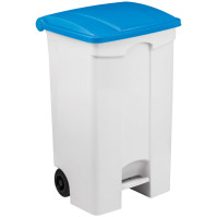 Mobile pedal containers 90L blue lid set of 3