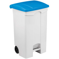 Mobile pedal containers 90L blue lid set of 3