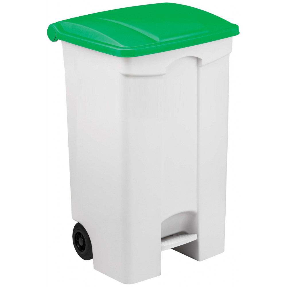 Mobile pedal container 90L green lid set of 3 Mobile pedal container 90L green lid set of 3