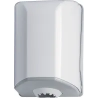 White dispenser for central unwinding roll hand towels
