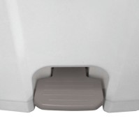 80L white-yellow pedal container for medical waste.