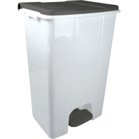 Mobile pedal containers 80L white-gray set of 3