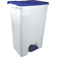 80L weiß-blauer Tretbehälter im Dreierset