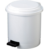 Round white pedal bins 3L set of 12