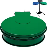 Grüne Wandhalterung für 100-Liter-Müllsäcke mit Deckel