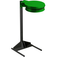 Green wall mount for 100L trash bags with lid