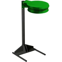 Grüne Wandhalterung für 100-Liter-Müllsäcke mit Deckel