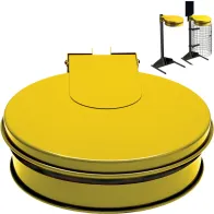 100L yellow wall holder for trash bags with lid