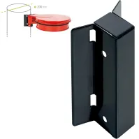 Yellow wall mount for 100L trash bags with lid
