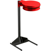 Red wall mount for 100L trash bags with lid