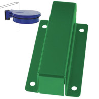 Green wall-mounted holder for practical and aesthetic trash bags