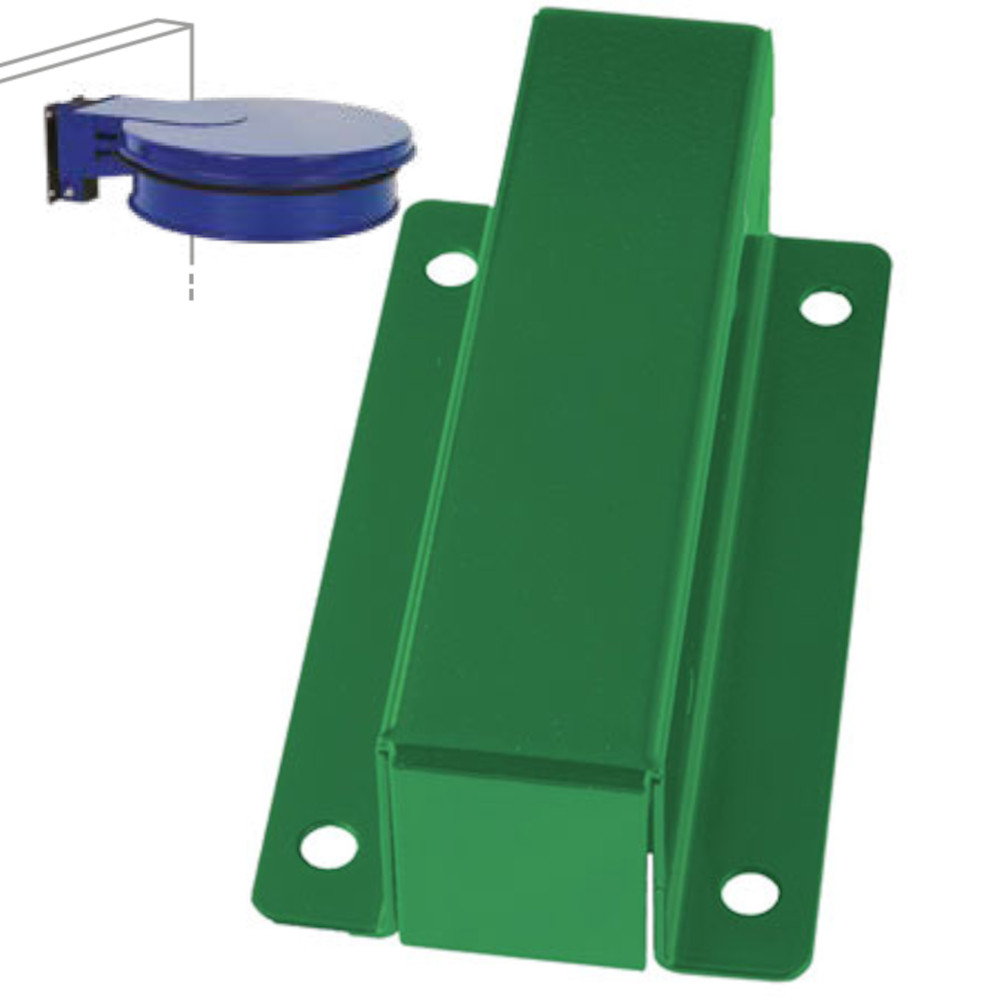 Green wall-mounted holder for practical and aesthetic trash bags Green wall-mounted holder for practical and aesthetic trash bags
