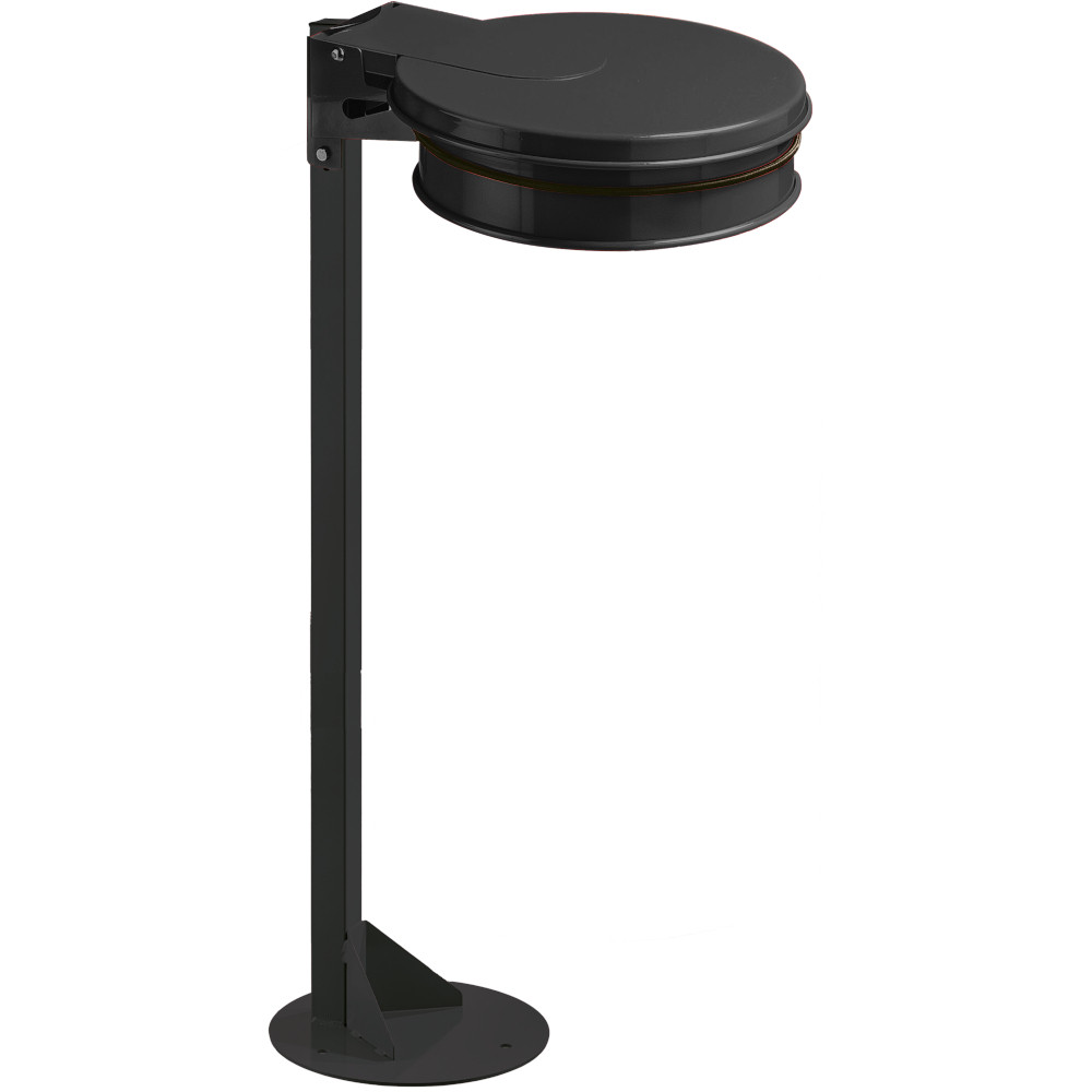 Manganese gray trash bag holder on elegant base Manganese gray trash bag holder on elegant base