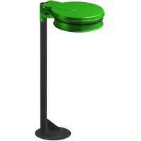 Functional and practical green trash bag holder on base